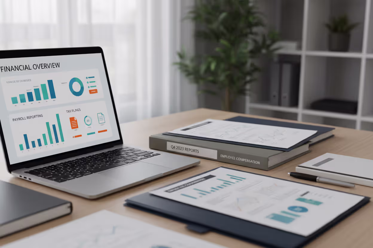 Payroll reporting setup for a small business employer