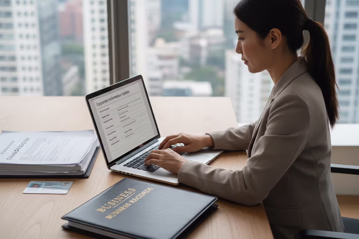 Business owner updating previously filed LLC ownership information