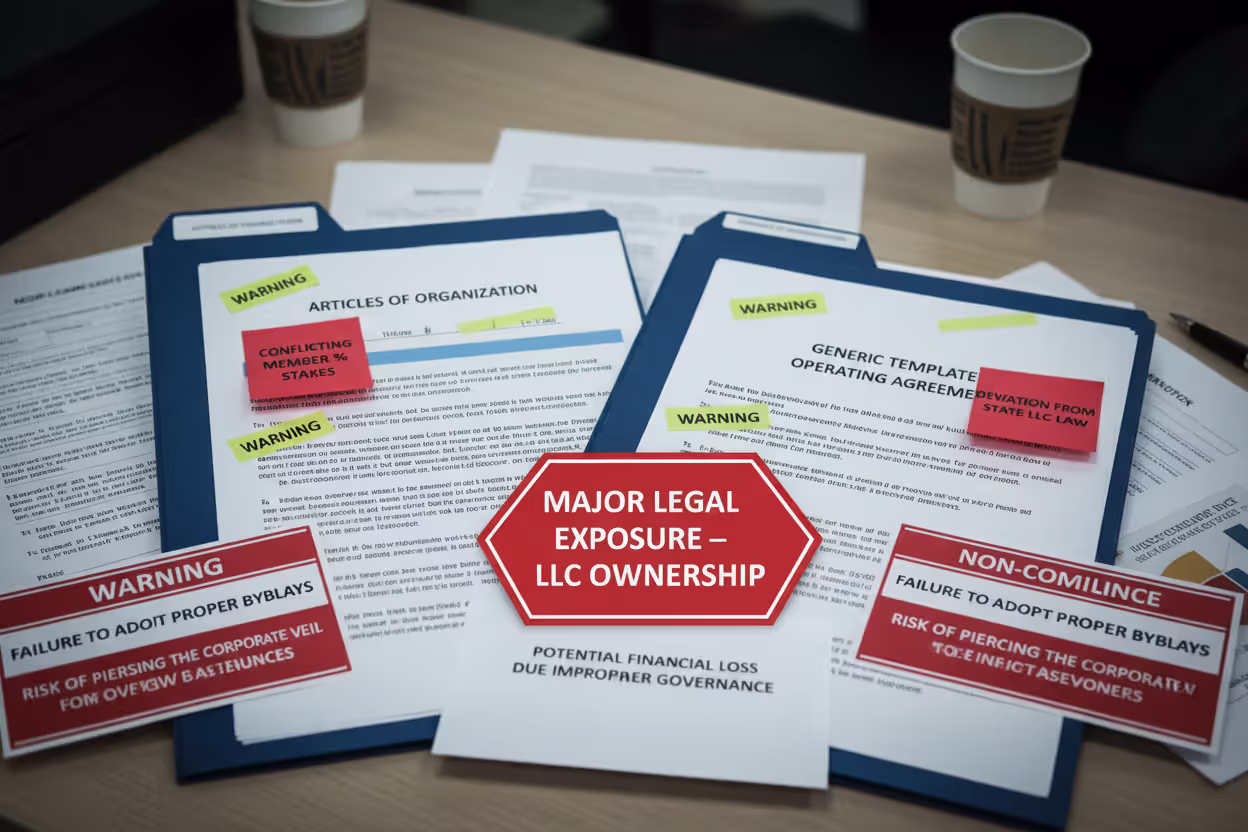 Common documentation mistakes in corporation-owned LLC setup