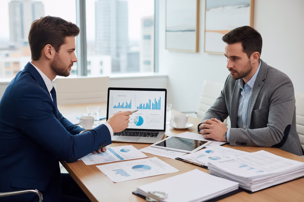 Tax advisor explaining LLC contribution tax implications to a client