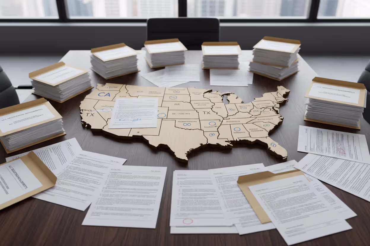 Different LLC filing requirements across U.S. states