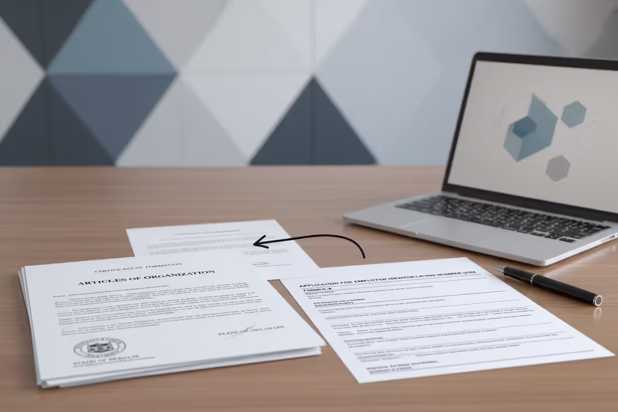 Official LLC formation documents prepared before EIN application