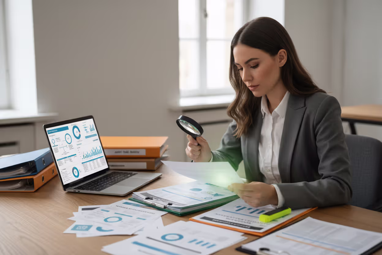 Payroll compliance review with employee records and tax documents