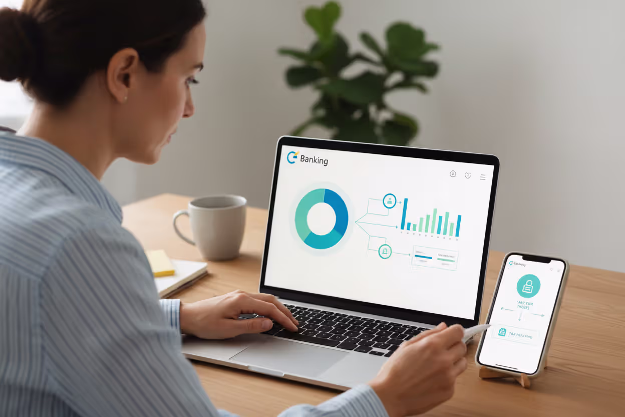 Entrepreneur setting aside money for quarterly tax payments