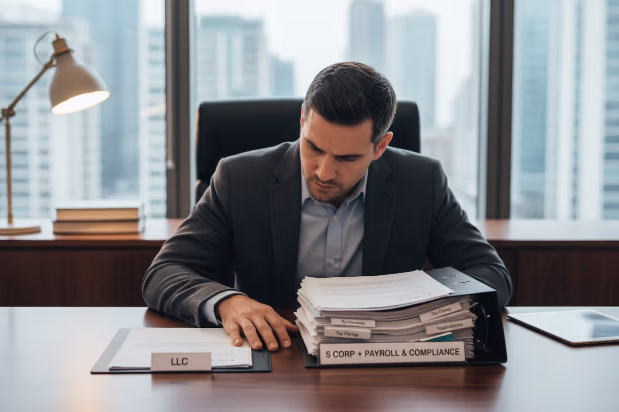 Entrepreneur deciding whether to elect S corporation tax status