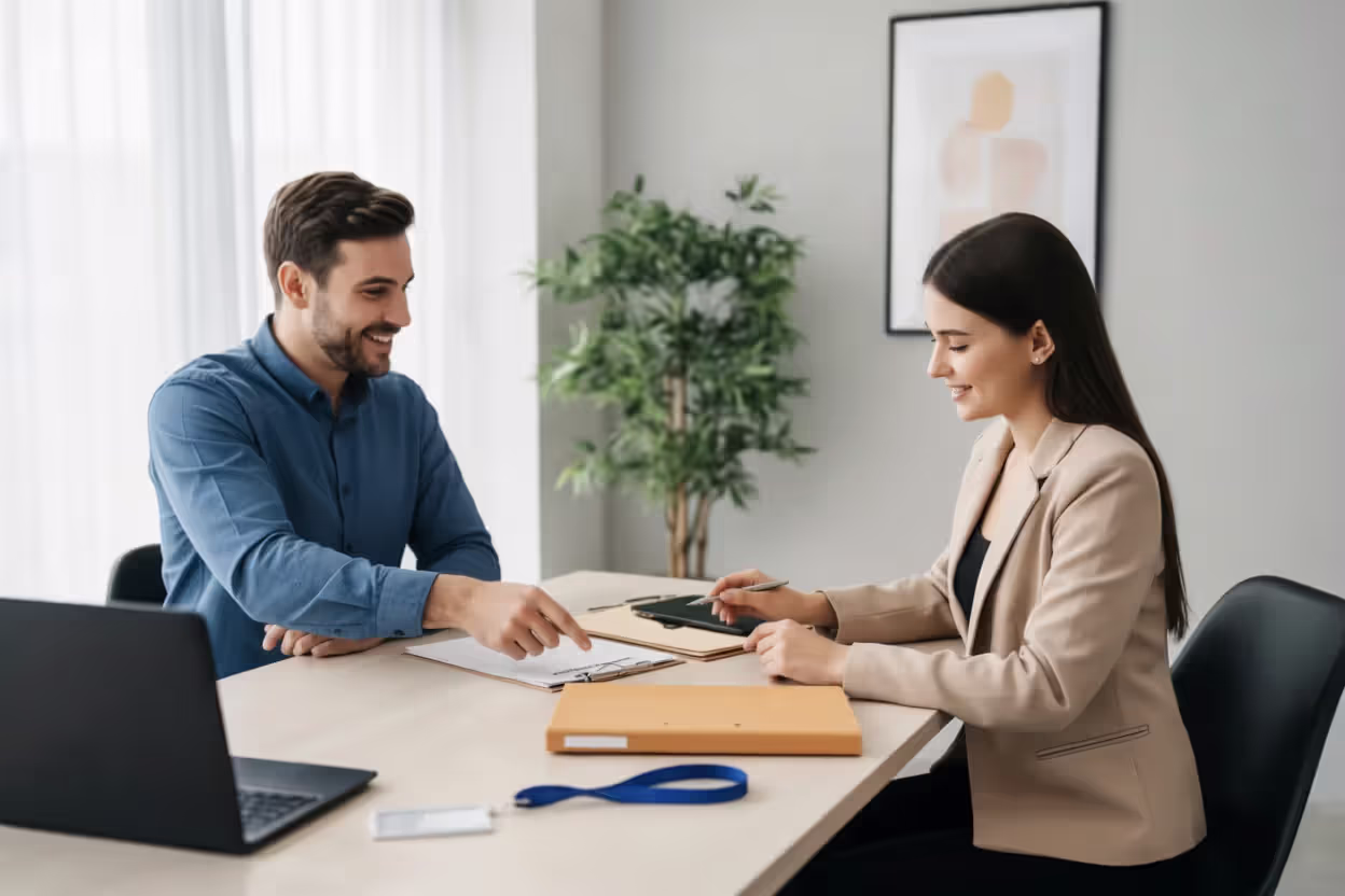 Small business owner hiring a first employee